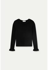 Compania Fantastica Compania Fantastica -  Ruffle Trim Top (Black)