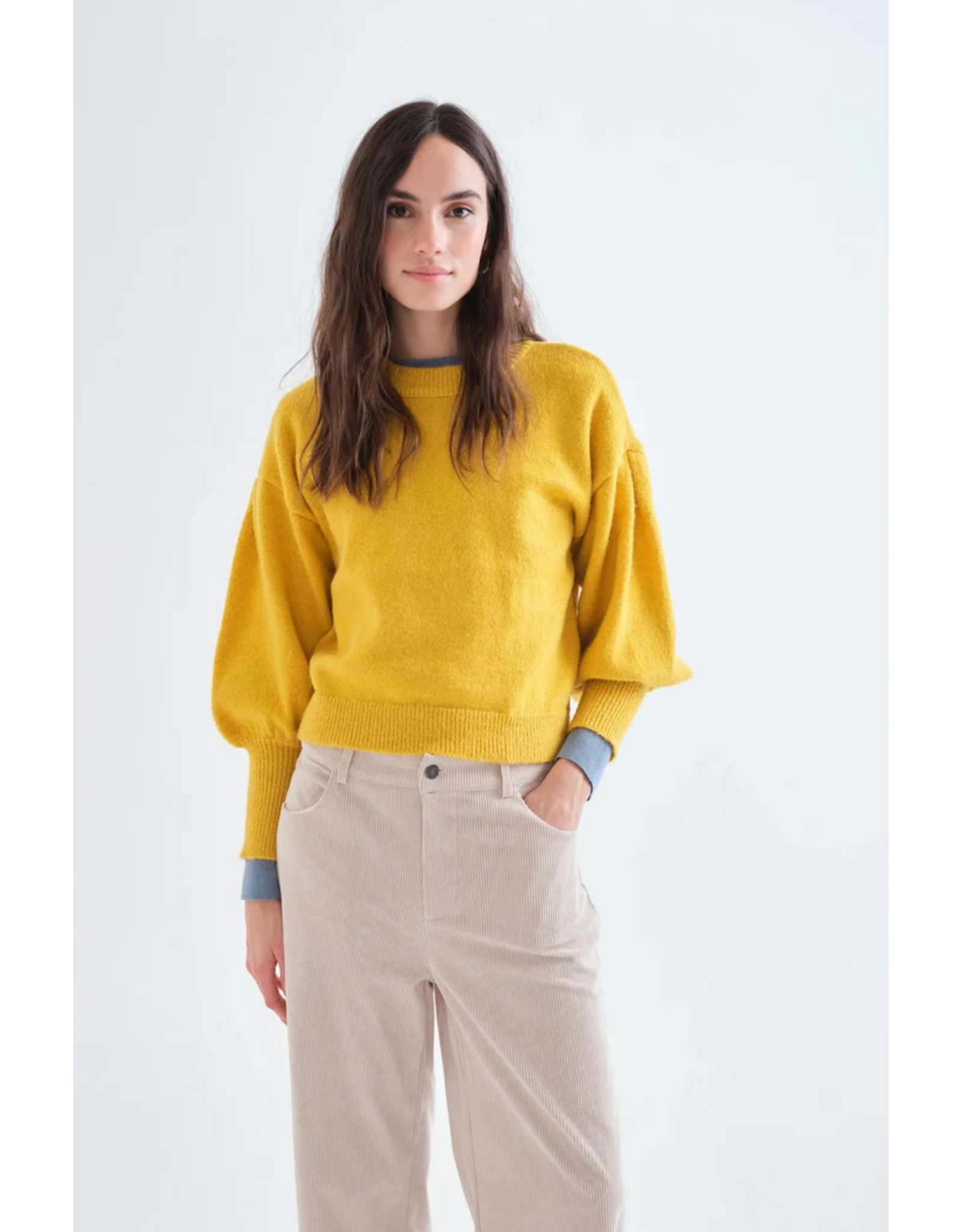 Compania Fantastica Compania Fantastica - Fancy Sleeve Jumper (Yellow)
