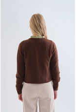 Compania Fantastica Compania Fantastica - Heart Button Cardigan (Brown)
