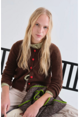 Compania Fantastica Compania Fantastica - Heart Button Cardigan (Brown)