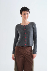 Compania Fantastica Compania Fantastica - Heart Button Cardigan (Grey)
