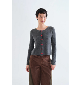 Compania Fantastica Compania Fantastica - Heart Button Cardigan (Grey)