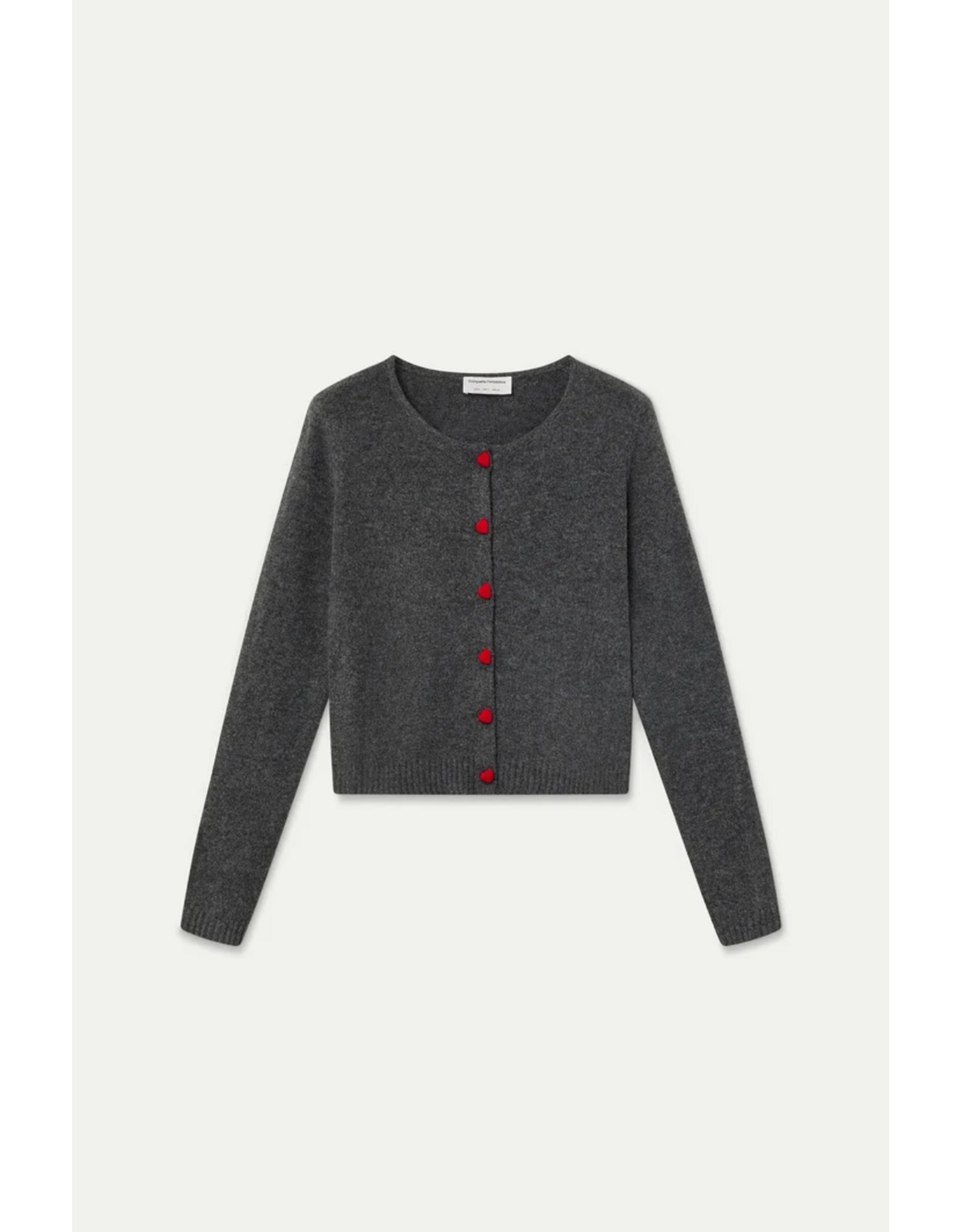 Compania Fantastica Compania Fantastica - Heart Button Cardigan (Grey)