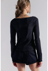 Free people Free People -  Delilah Long Sleeve Top (Black)