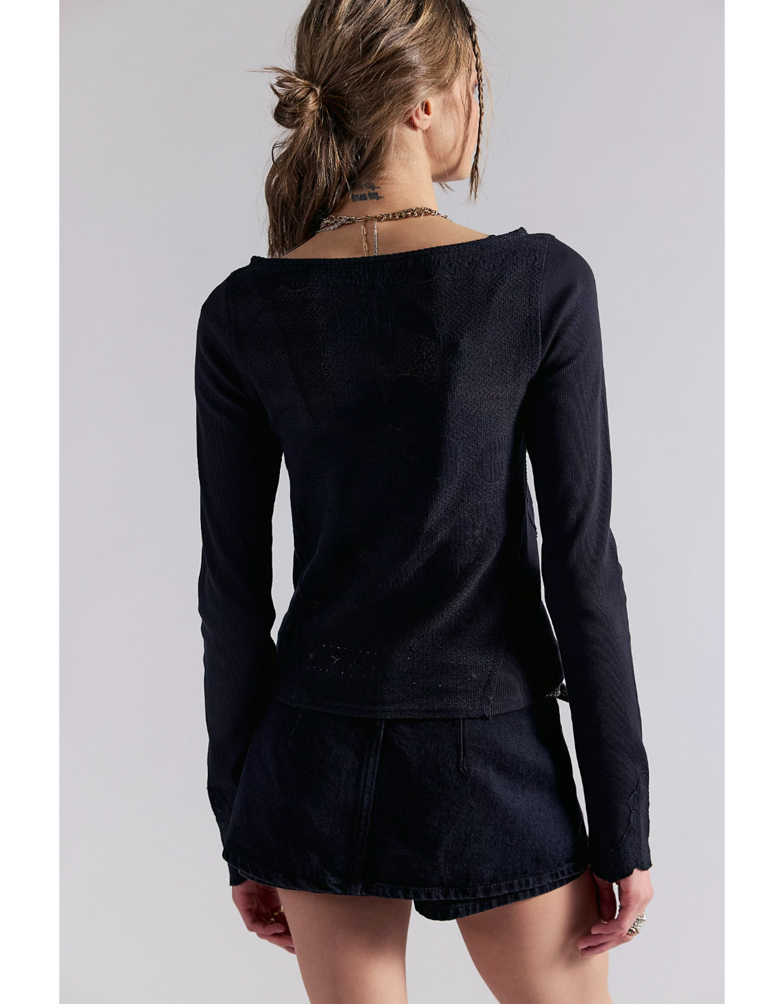 Free people Free People -  Delilah Long Sleeve Top (Black)