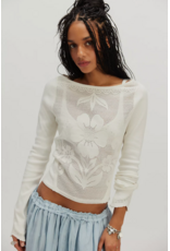 Free people Free People -  Delilah Long Sleeve Top (Clean Ivory)