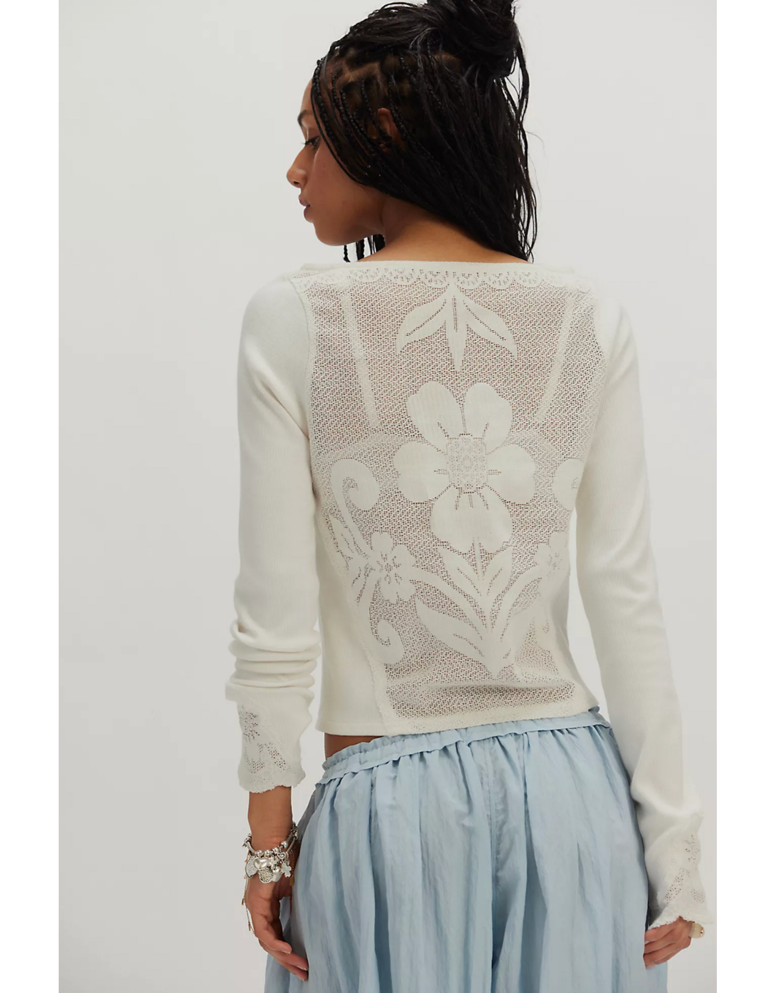 Free people Free People -  Delilah Long Sleeve Top (Clean Ivory)