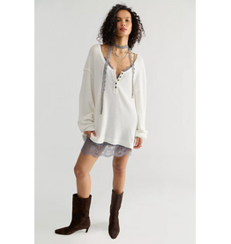 Free people Free People -  We The Free Montreal Oversized Thermal Henley (Clean Ivory)