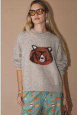 Bailey Rose Brown Bear Graphic Knit Pullover (Oatmeal)