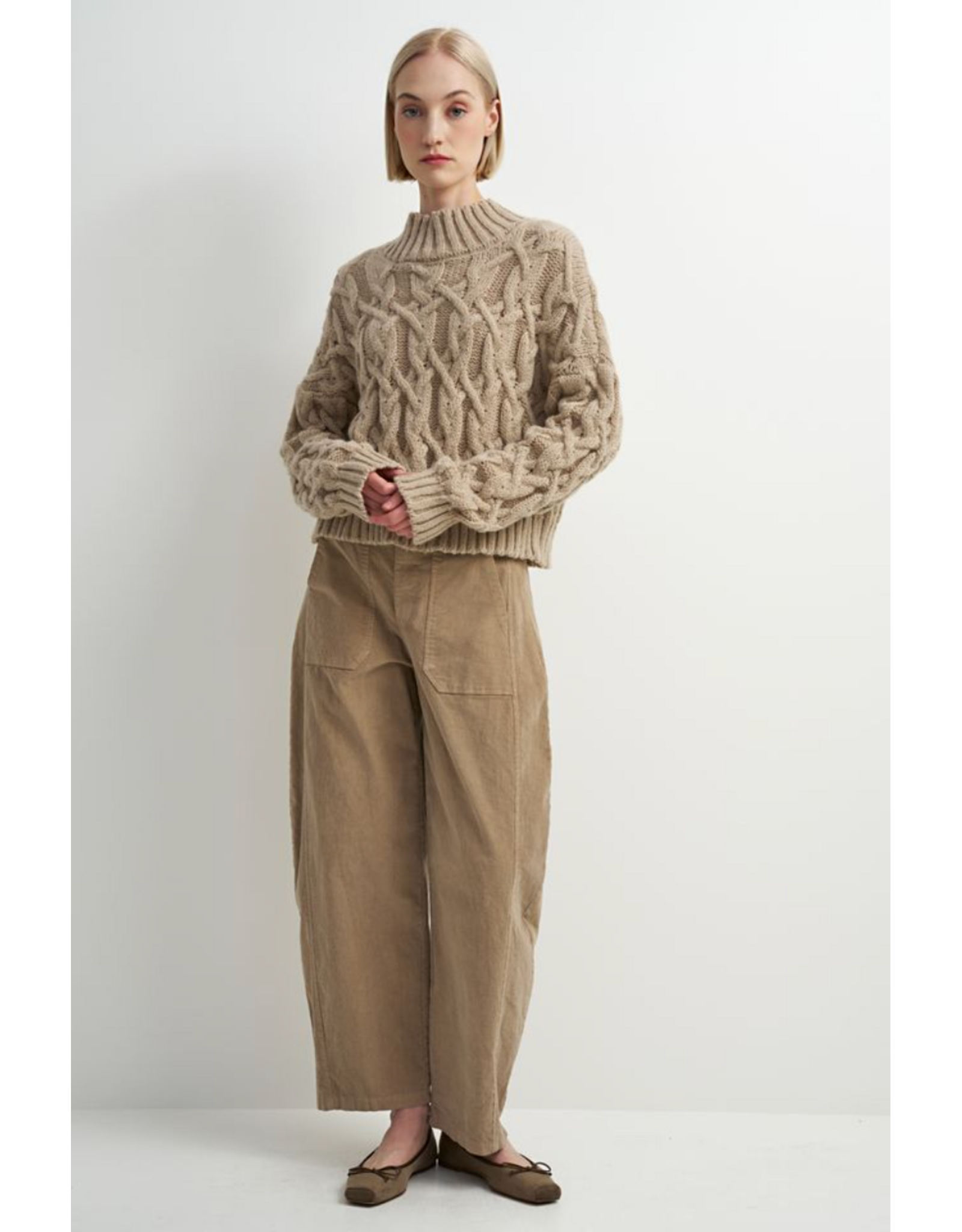 Astrid Astrid - Cowboy Couture Corduroy Barrel Pant (Camel)