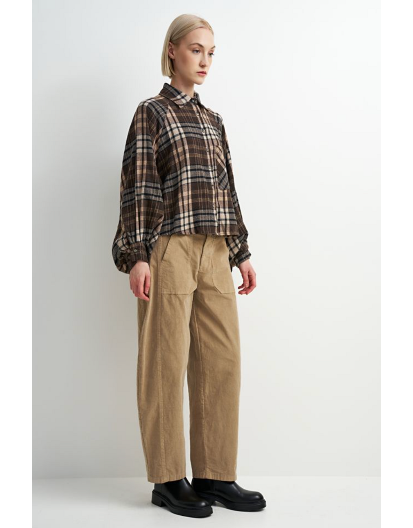 Astrid Astrid - Cowboy Couture Corduroy Barrel Pant (Camel)
