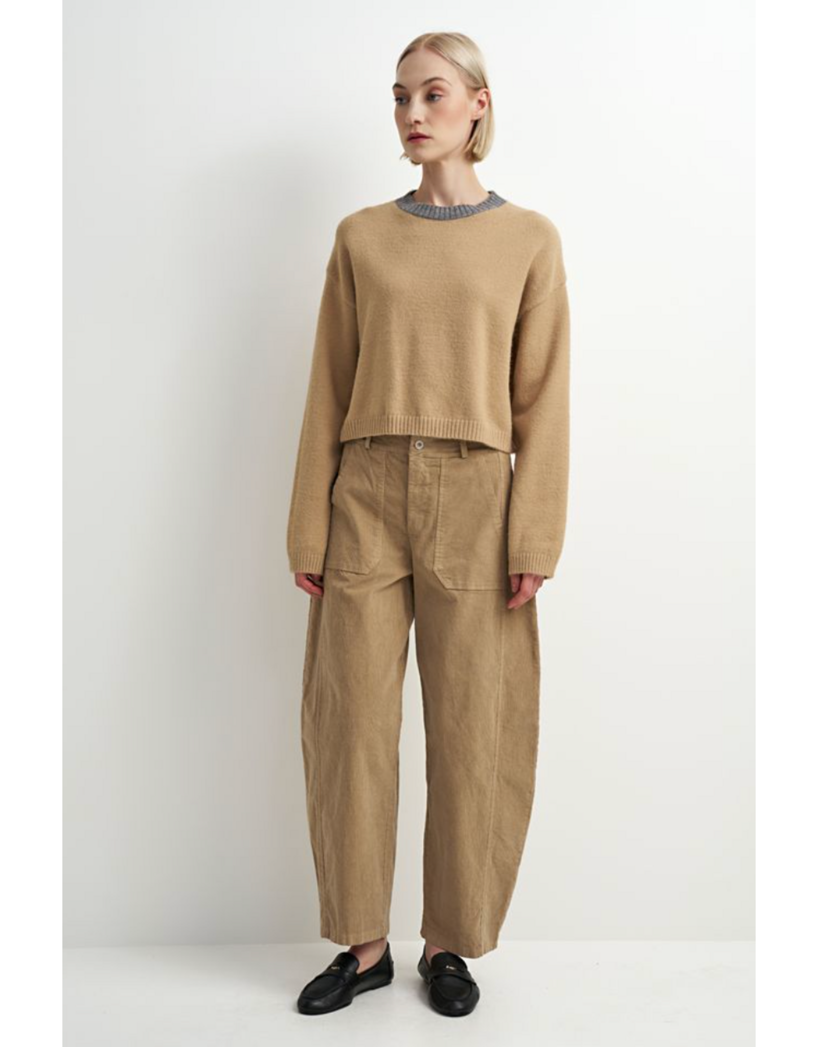 Astrid Astrid - Cowboy Couture Corduroy Barrel Pant (Camel)