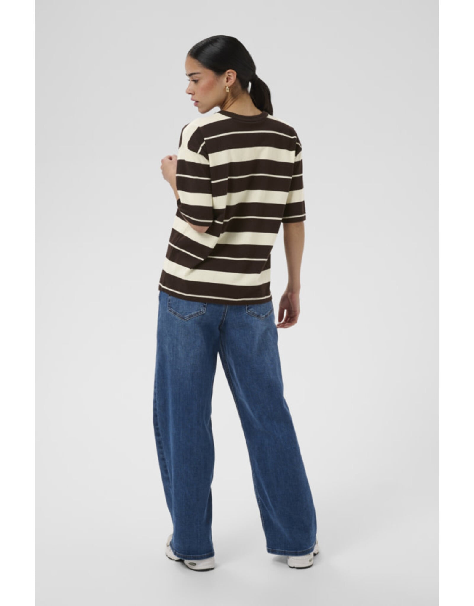 Kaffe Kaffe - Winny Striped Tee (Coffee Bean)