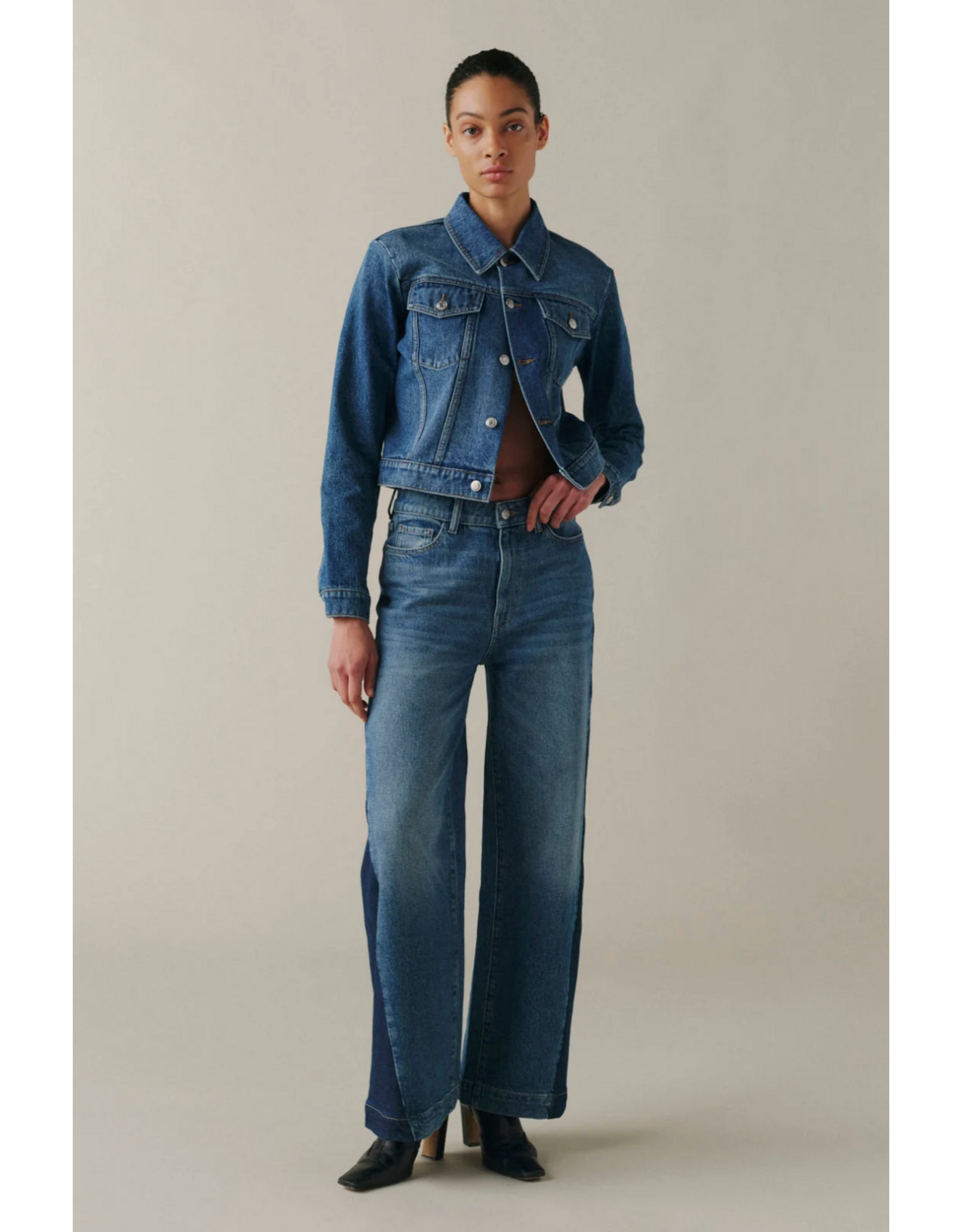 WARP + WEFT WARP + WEFT - NCE Wide Leg Jean (Split Rinse)
