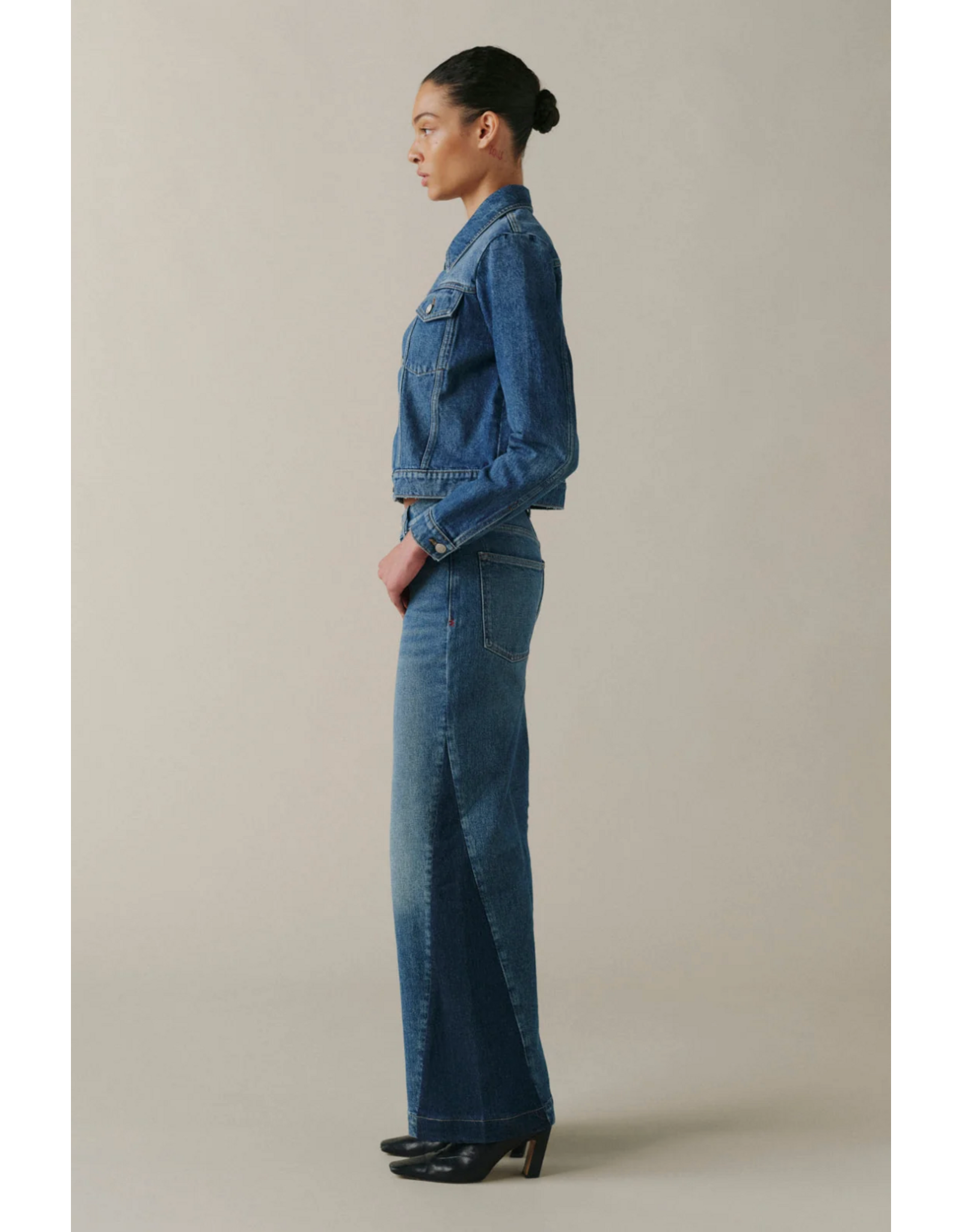 WARP + WEFT WARP + WEFT - NCE Wide Leg Jean (Split Rinse)