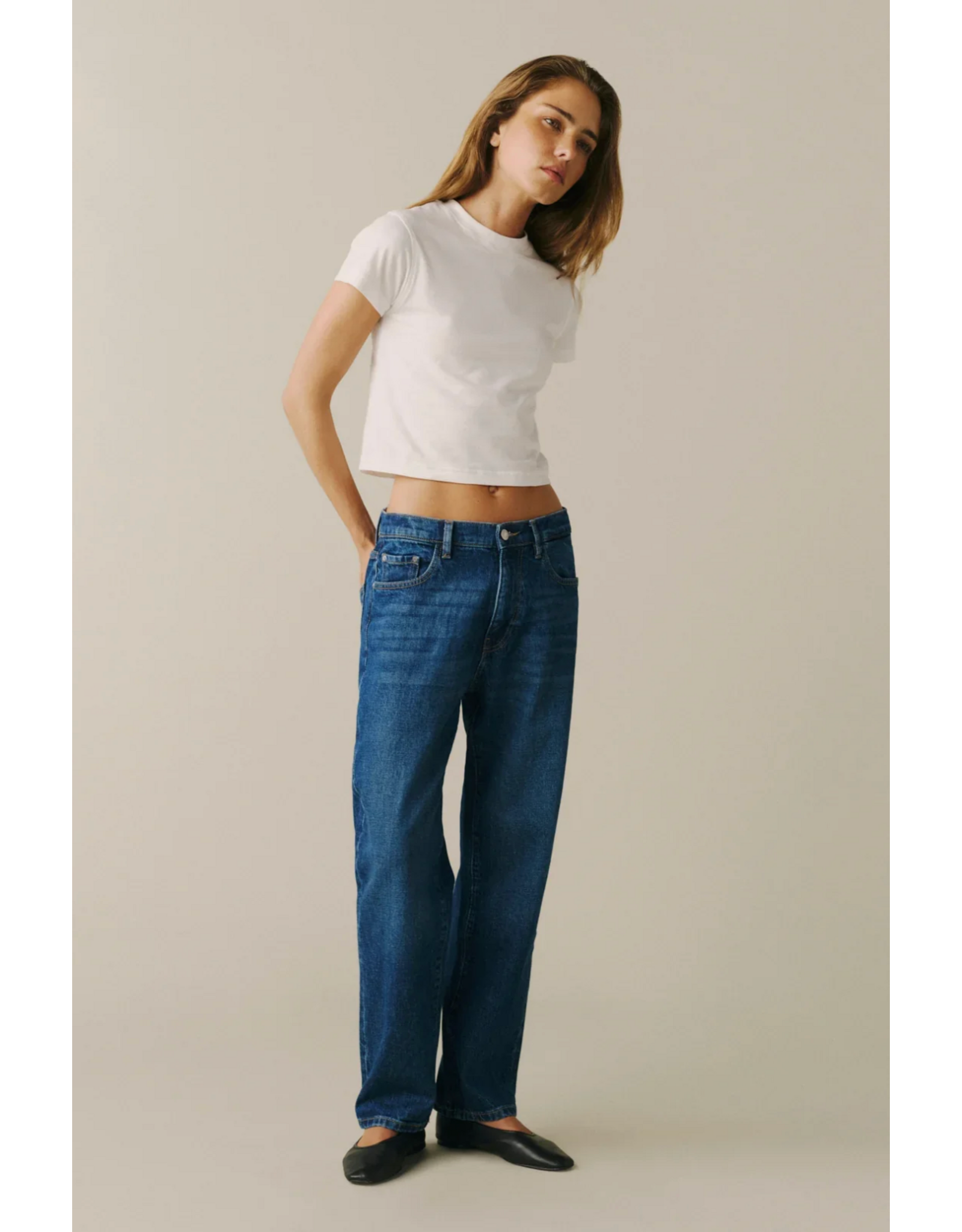 WARP + WEFT WARP + WEFT - San Low Slung Boyfriend Jean 28" (Settle Down)