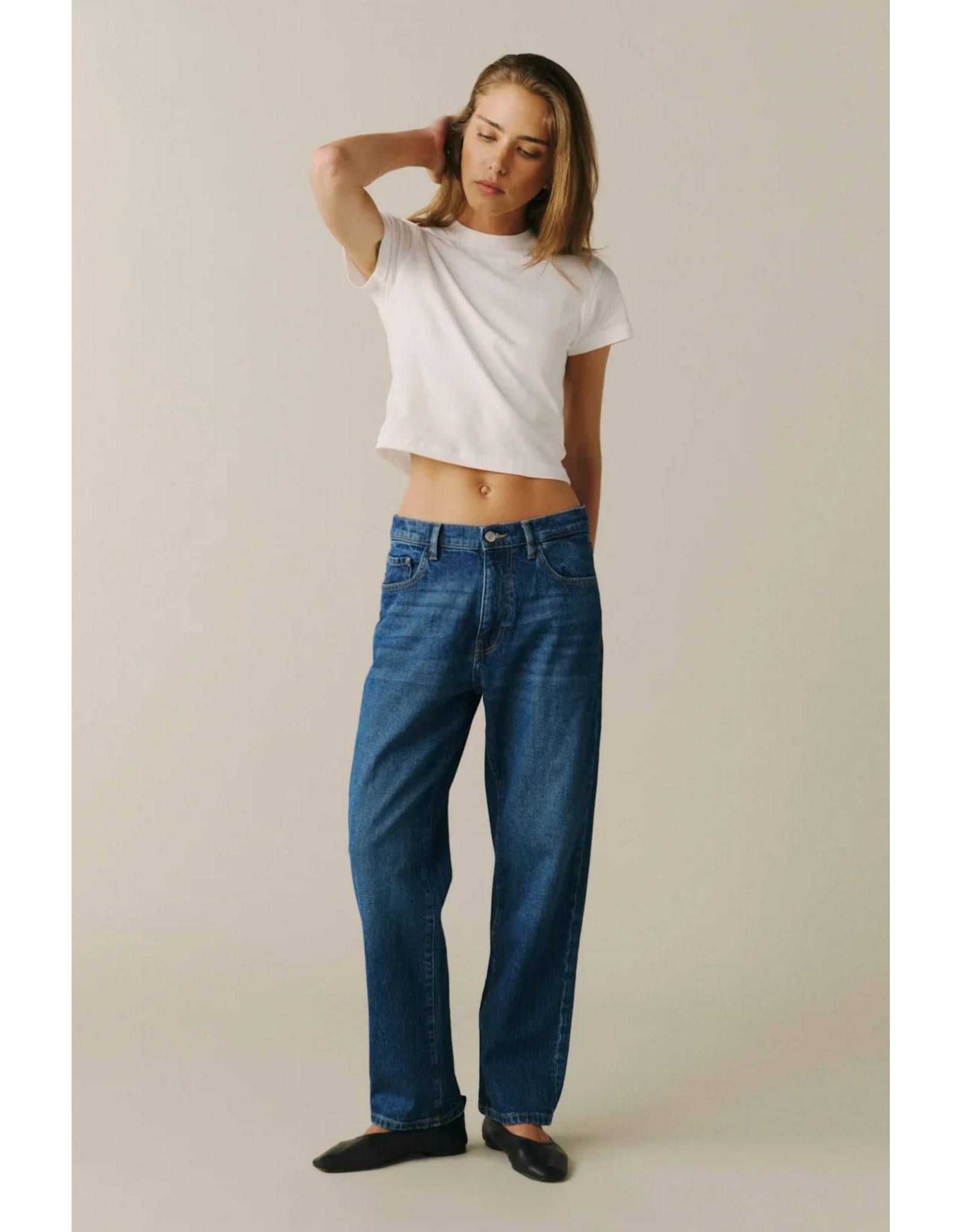 WARP + WEFT WARP + WEFT - San Low Slung Boyfriend Jean 28" (Settle Down)