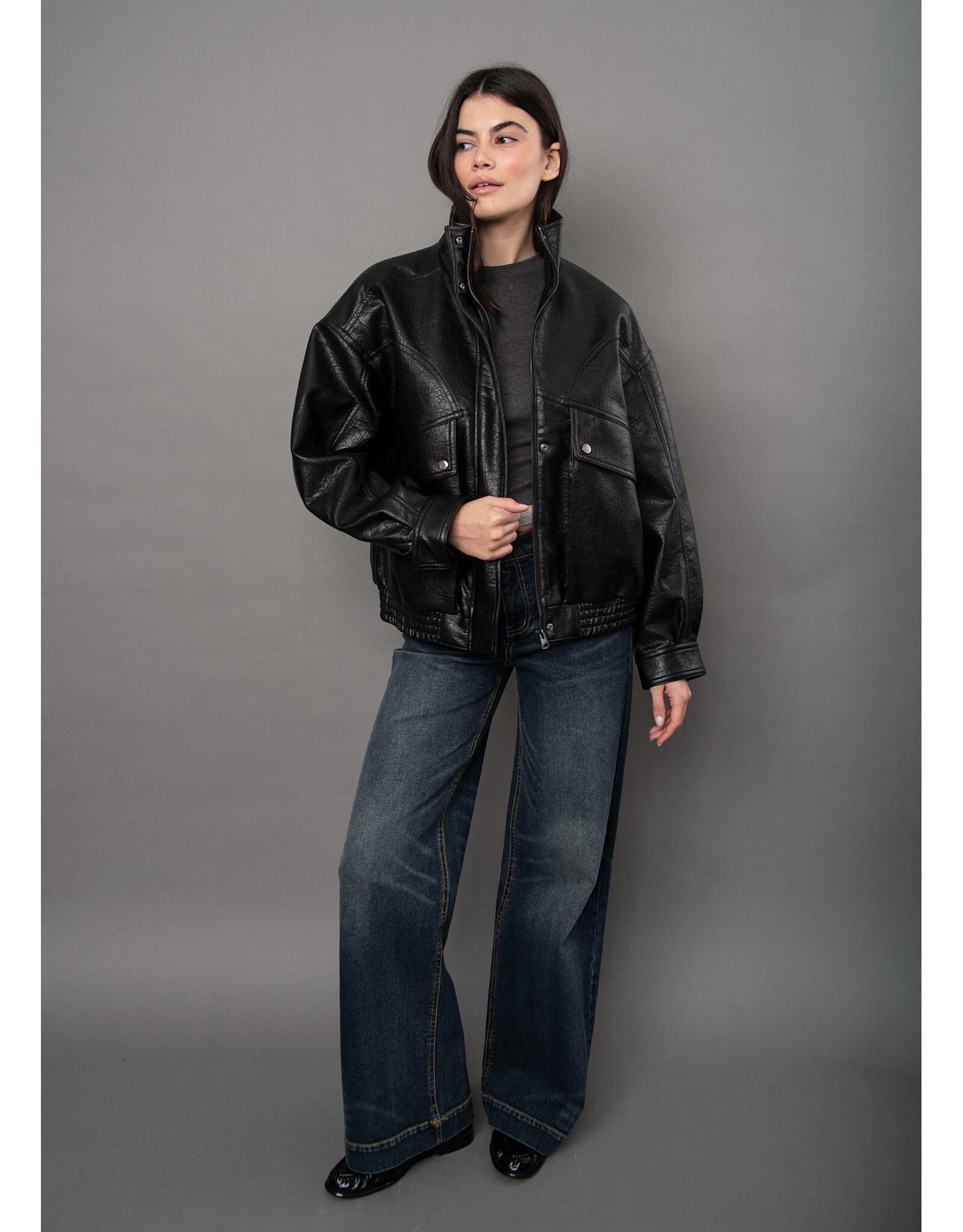 RD Style RD Style - Mirana Faux Leather Jacket (Black)