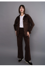 RD Style RD Style - Sadina Faux Suede Button Up (Deep Brown)