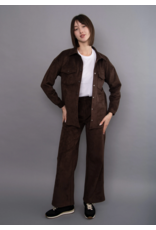 RD Style RD Style - Sadina Faux Suede Button Up (Deep Brown)