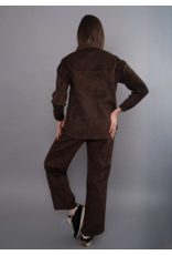 RD Style RD Style - Sadina Faux Suede Button Up (Deep Brown)
