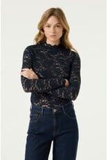 Garcia Garcia - High Neck Lace Top (Navy)