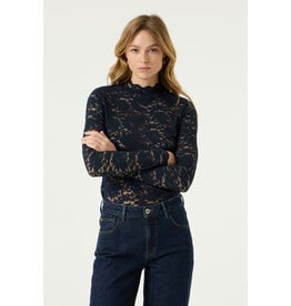 Garcia Garcia - High Neck Lace Top (Navy)