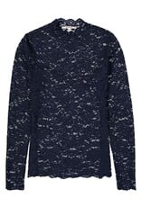 Garcia Garcia - High Neck Lace Top (Navy)
