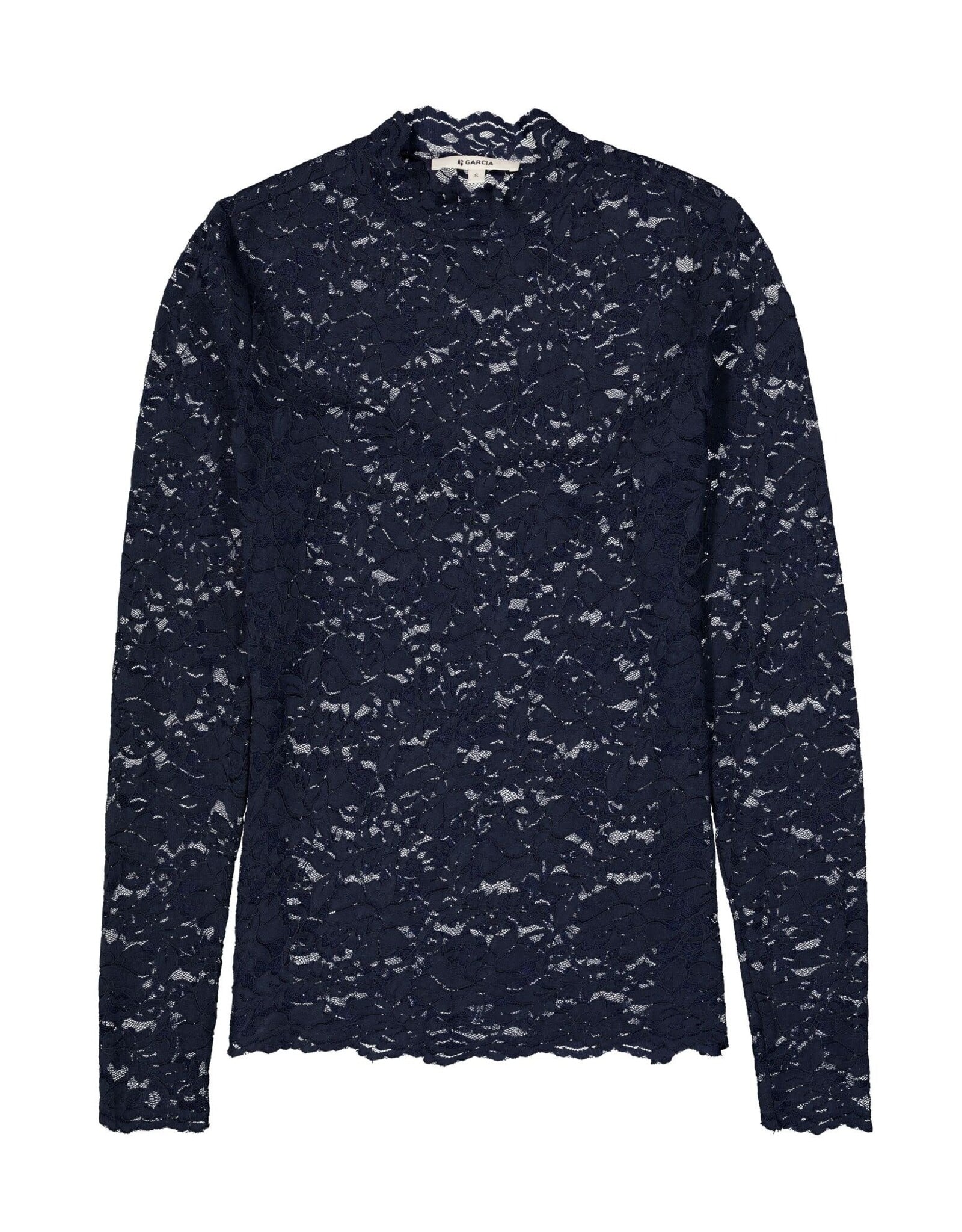 Garcia Garcia - High Neck Lace Top (Navy)