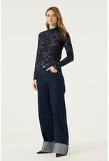Garcia Garcia - High Neck Lace Top (Navy)