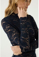 Garcia Garcia - High Neck Lace Top (Navy)
