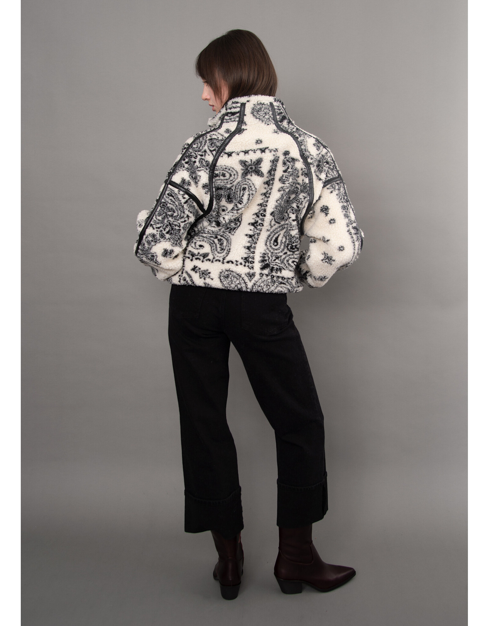 RD Style RD Style - Mila Printed Half Zip (Cream)
