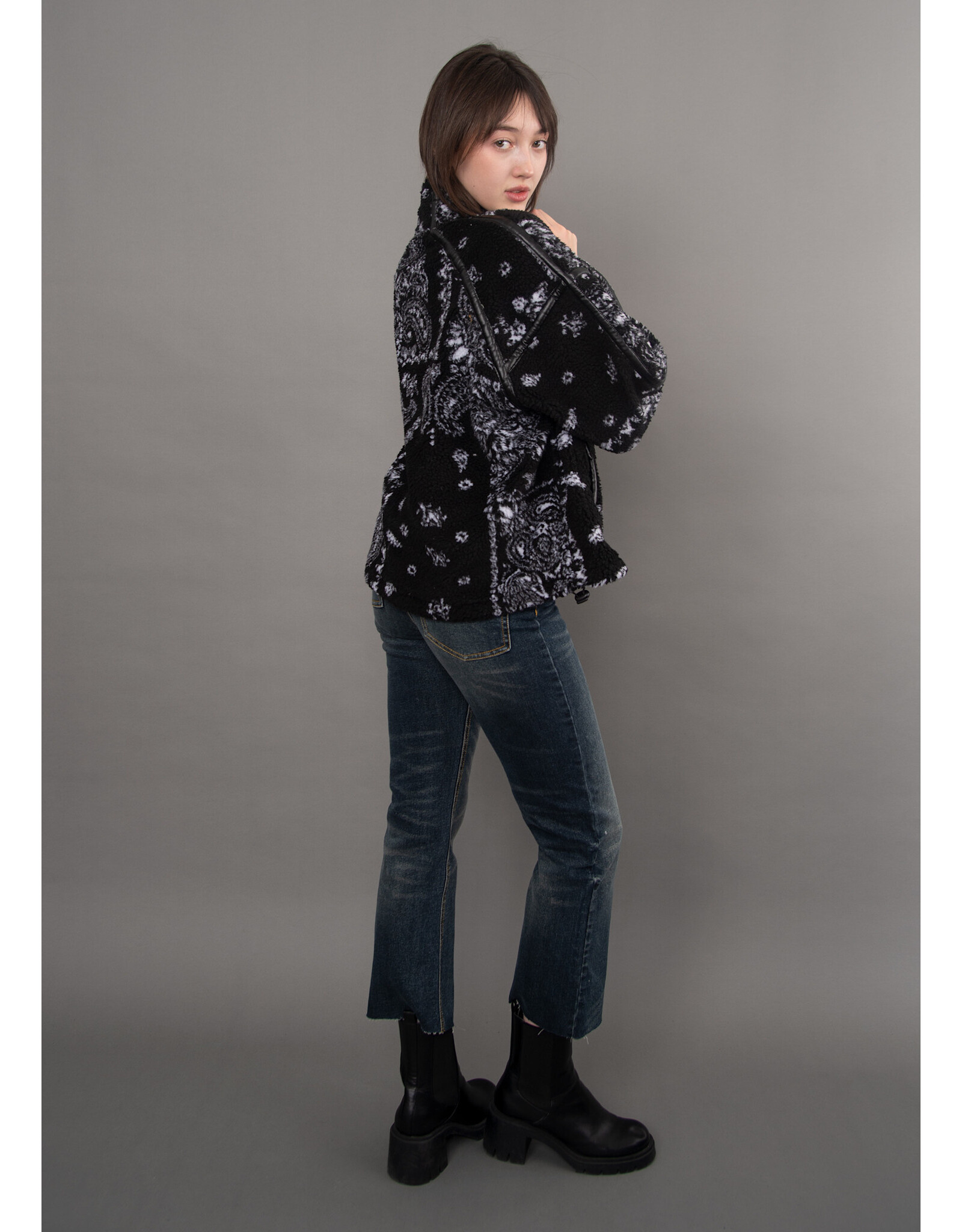 RD Style RD Style - Mila Printed Half Zip (Black)