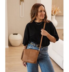 Louenhide Louenhide - Kasey Stripe Crossbody Bag (Camel)