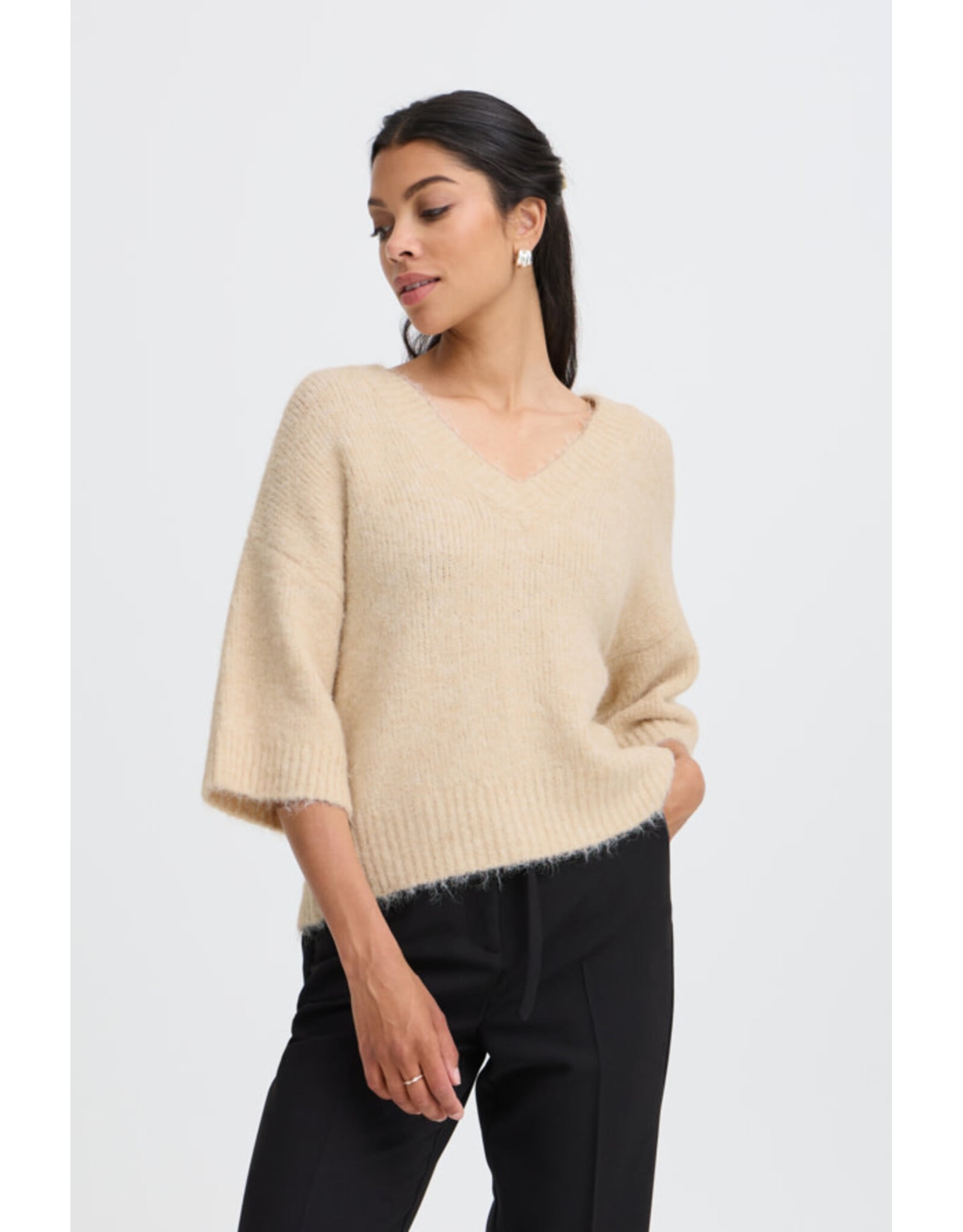 b.young b.young - Millers Short Sleeve Jumper (Birch)