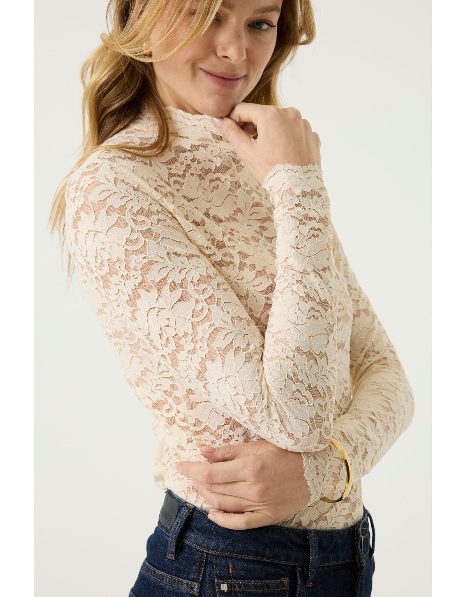 Garcia Garcia - Lace Long Sleeve (Whitecap)