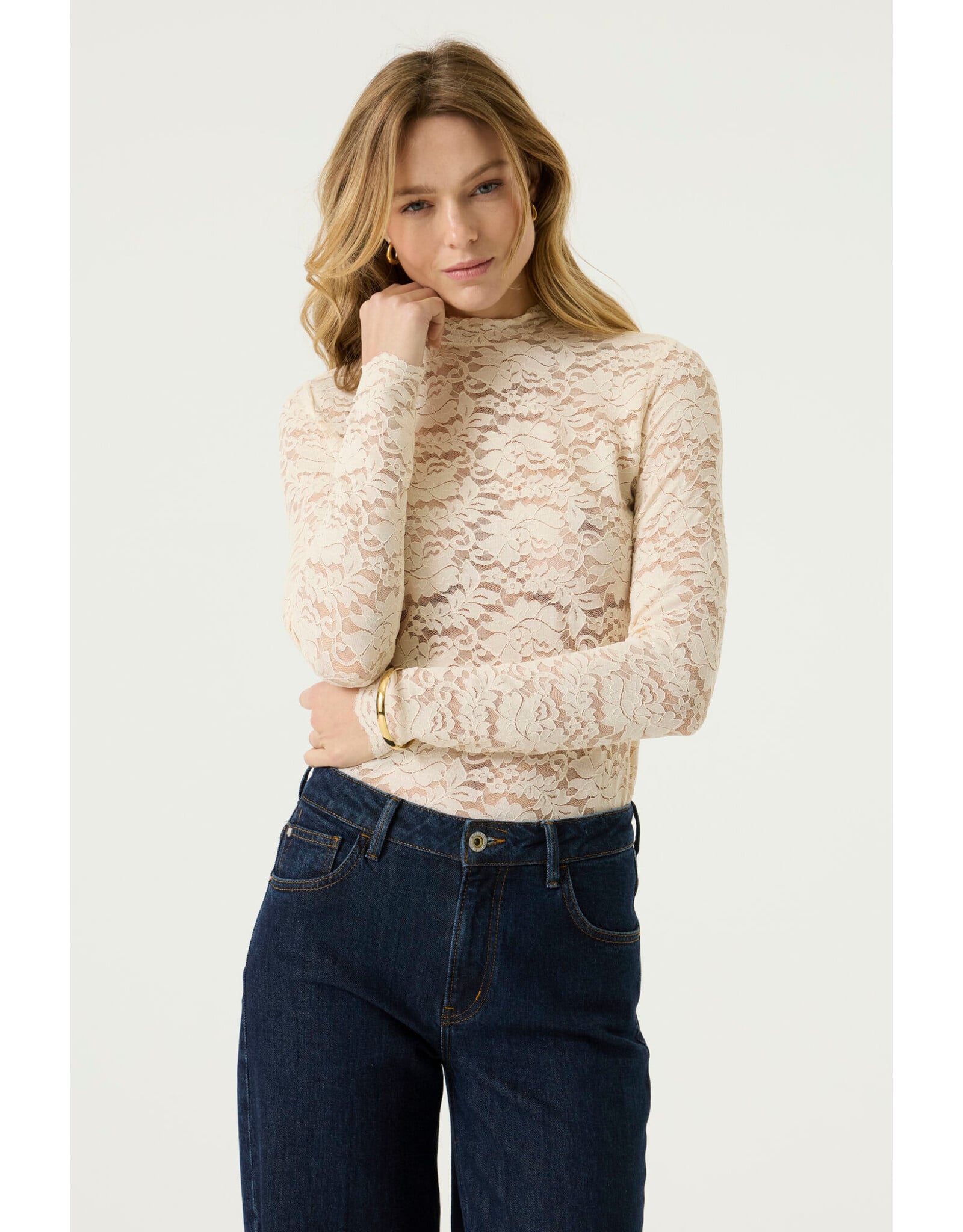 Garcia Garcia - Lace Long Sleeve (Whitecap)