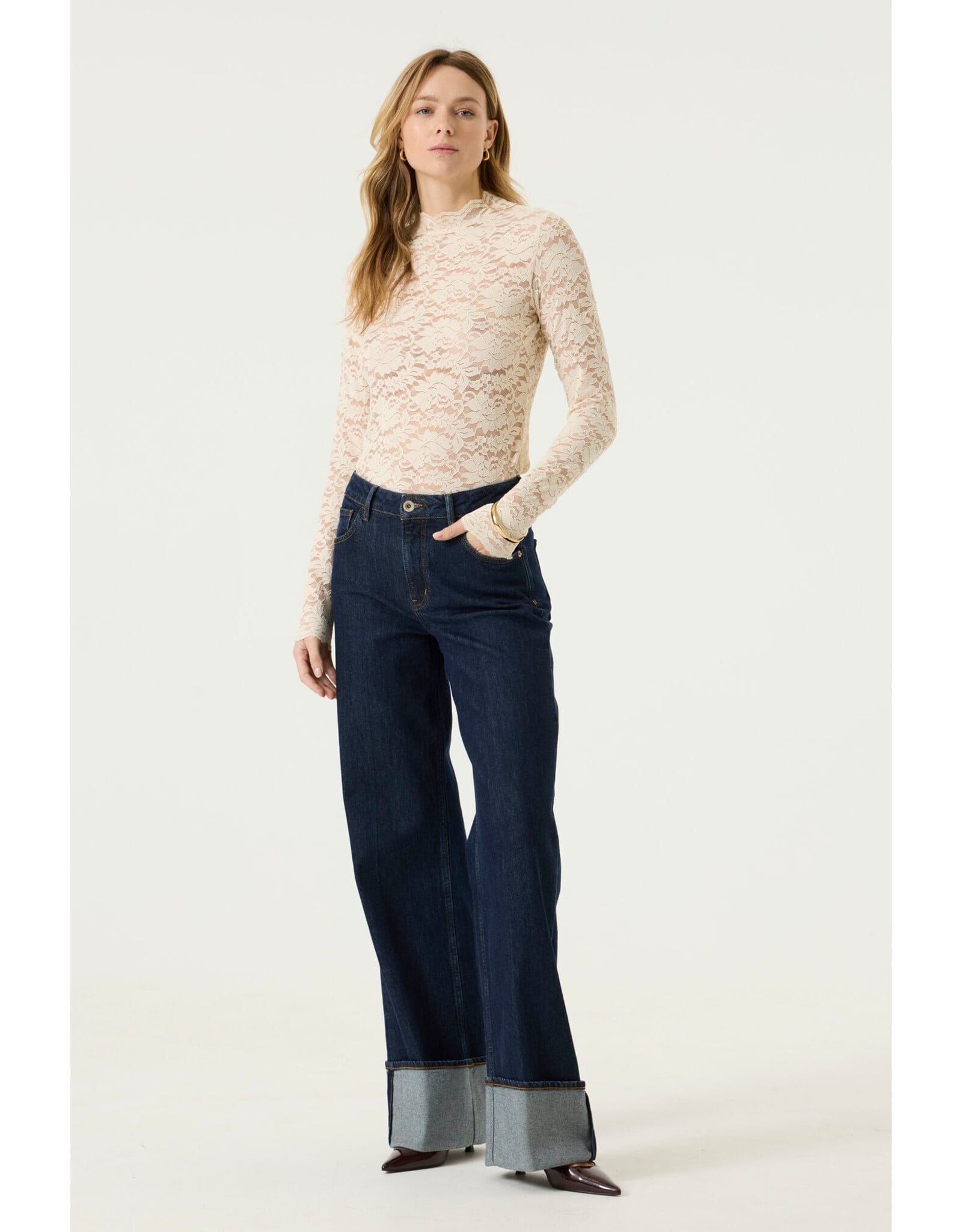 Garcia Garcia - Lace Long Sleeve (Whitecap)