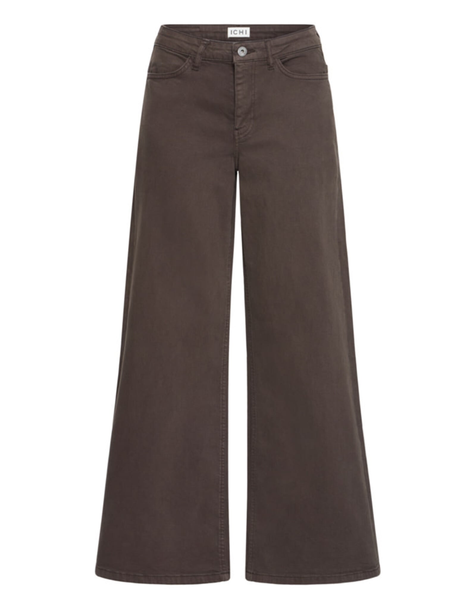 ICHI ICHI - Twiggy Flared High Waist Jeans (Coffee Bean)