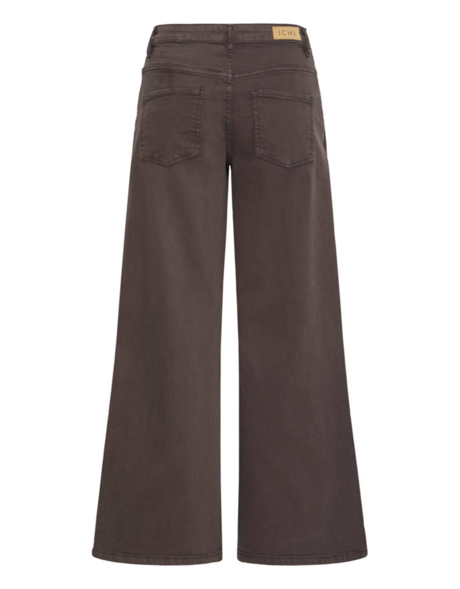 ICHI ICHI - Twiggy Flared High Waist Jeans (Coffee Bean)