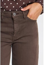 ICHI ICHI - Twiggy Flared High Waist Jeans (Coffee Bean)
