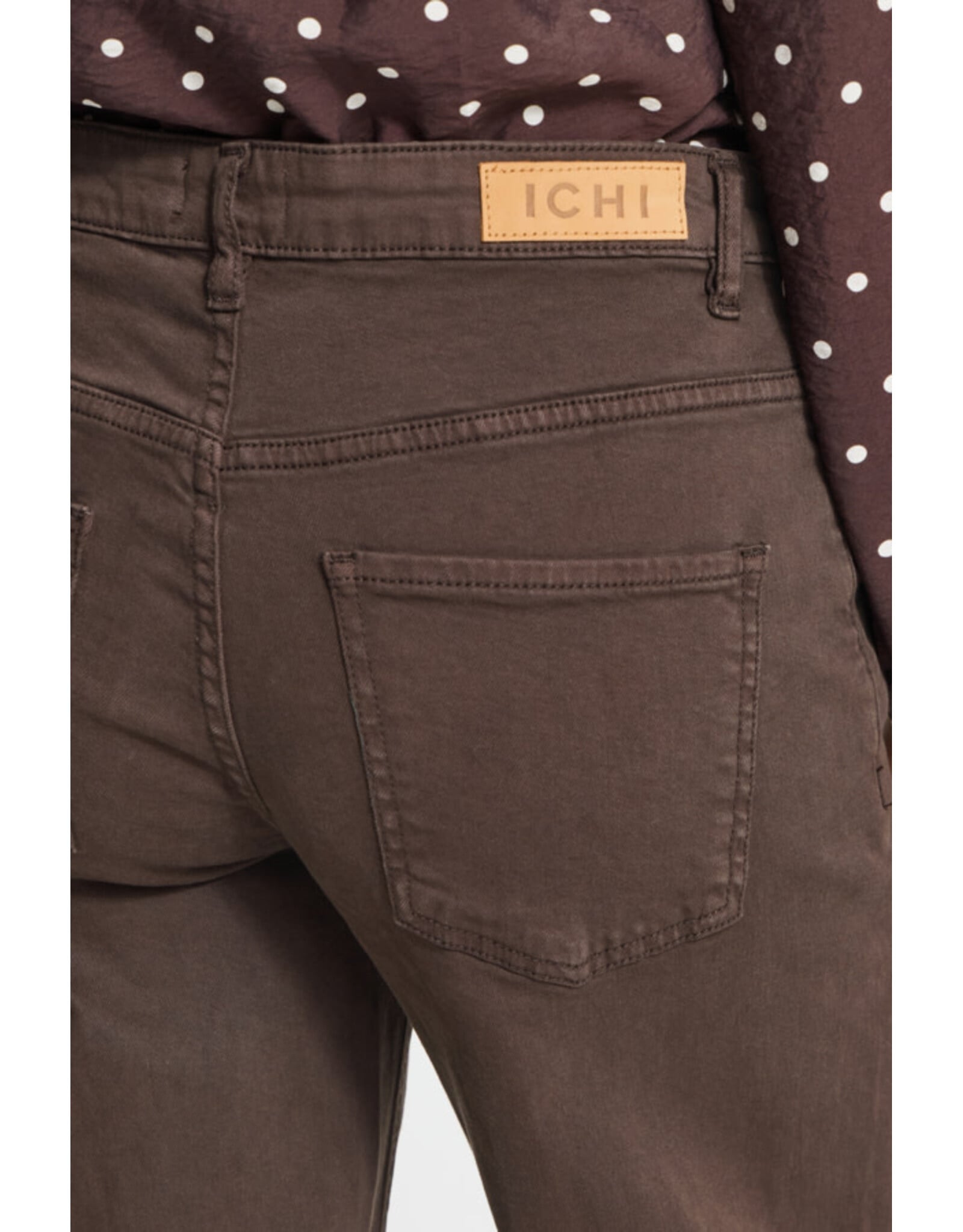 ICHI ICHI - Twiggy Flared High Waist Jeans (Coffee Bean)