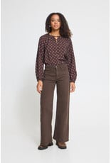ICHI ICHI - Twiggy Flared High Waist Jeans (Coffee Bean)