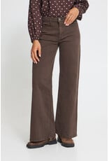 ICHI ICHI - Twiggy Flared High Waist Jeans (Coffee Bean)