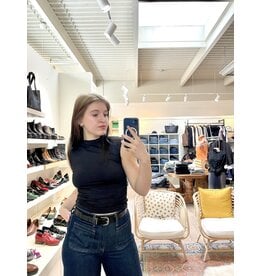 RD Style RD Style - Yve Mock Neck Ruched Tank (Black)
