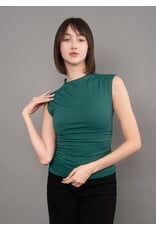 RD Style RD Style - Yve Mock Neck Ruched Tank (Dark Green)