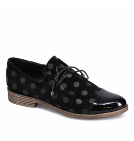 Django and Juliette Django & Juliette - Kotty (Black / Black Dot Patent Suede)