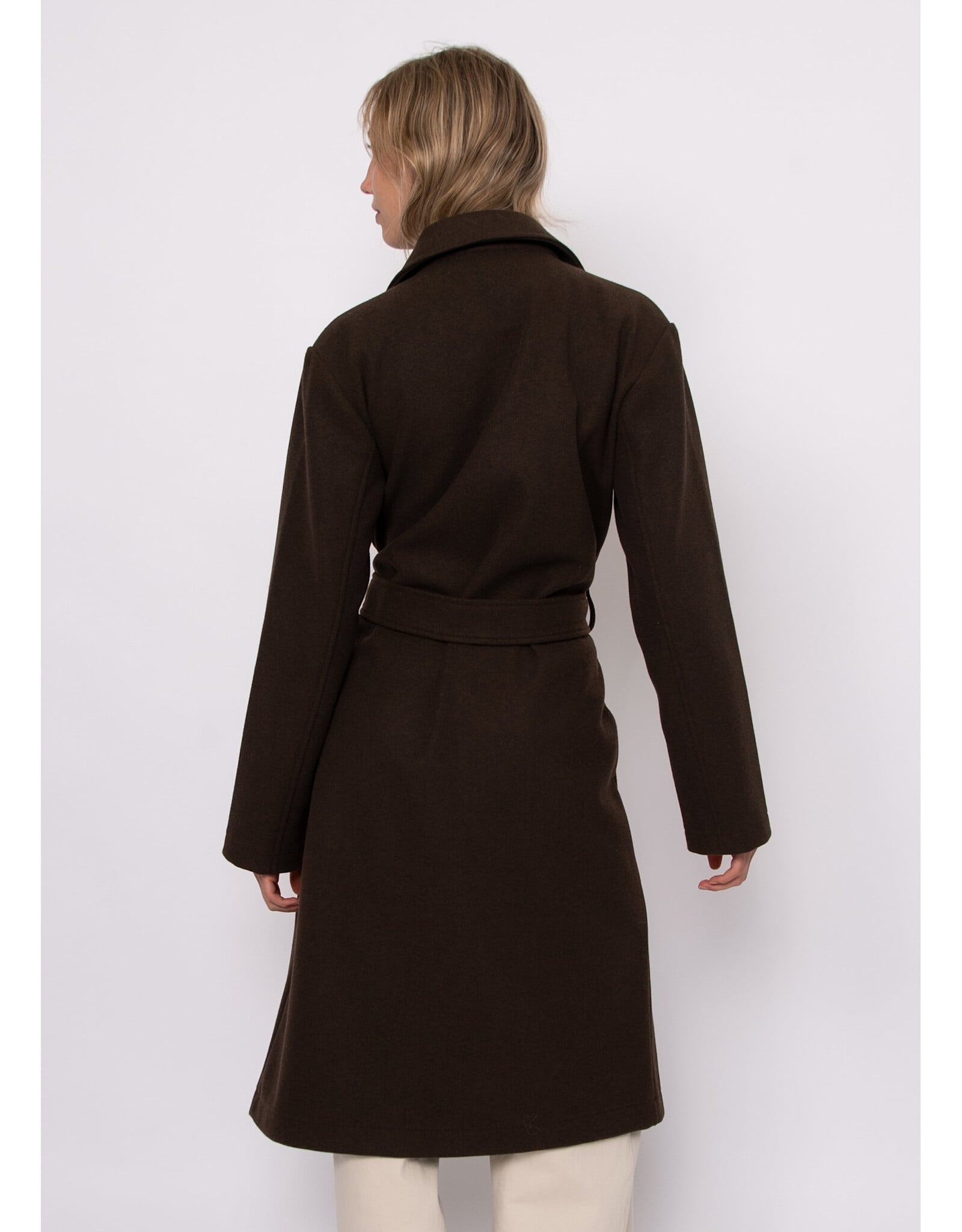 RD Style RD Style - Havy Notch Collar Wrap (Brown Melange)