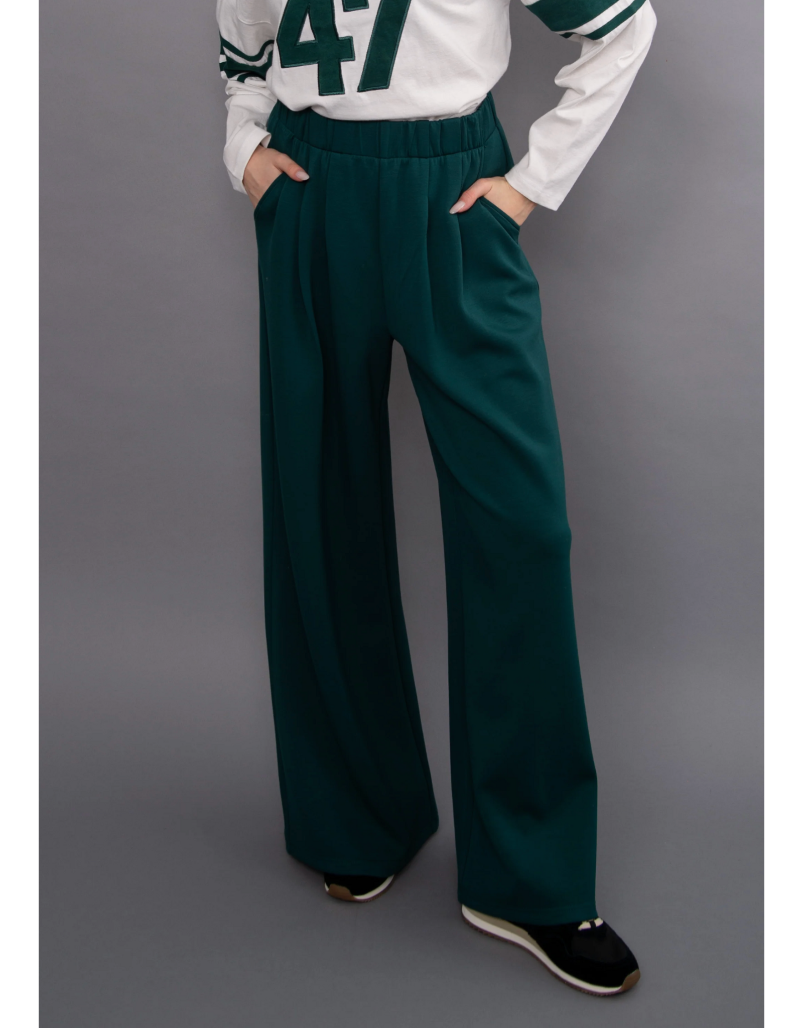 RD Style RD Style - Pascal Signature Soft Knit Wide Leg Pant (Dark Green)
