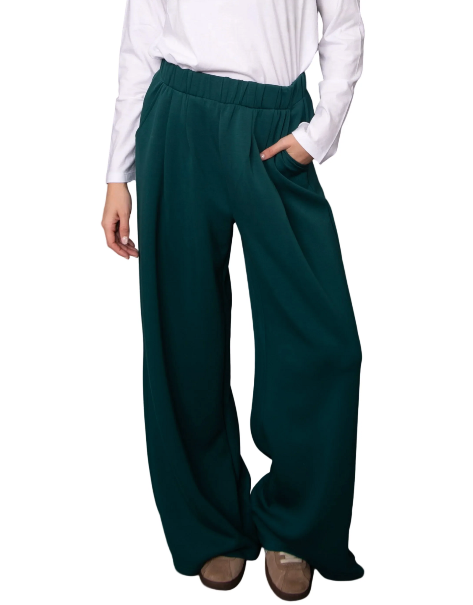 RD Style RD Style - Pascal Signature Soft Knit Wide Leg Pant (Dark Green)